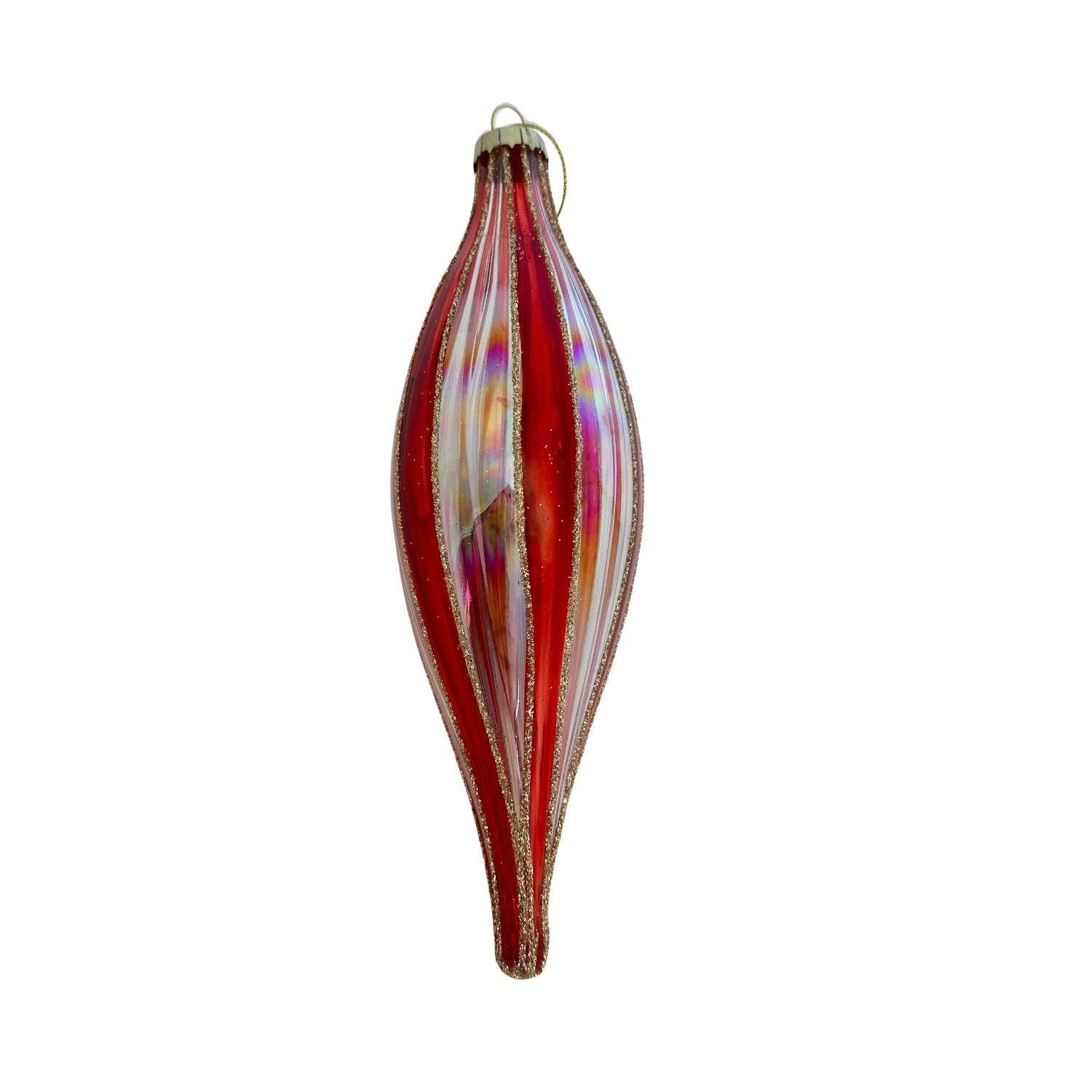 Red Sleek Long Drop Hanging - Seasonal Decor