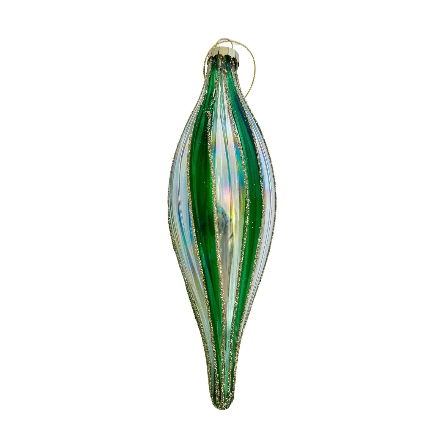 Green Sleek Long Drop Hanging - Seasonal Decor