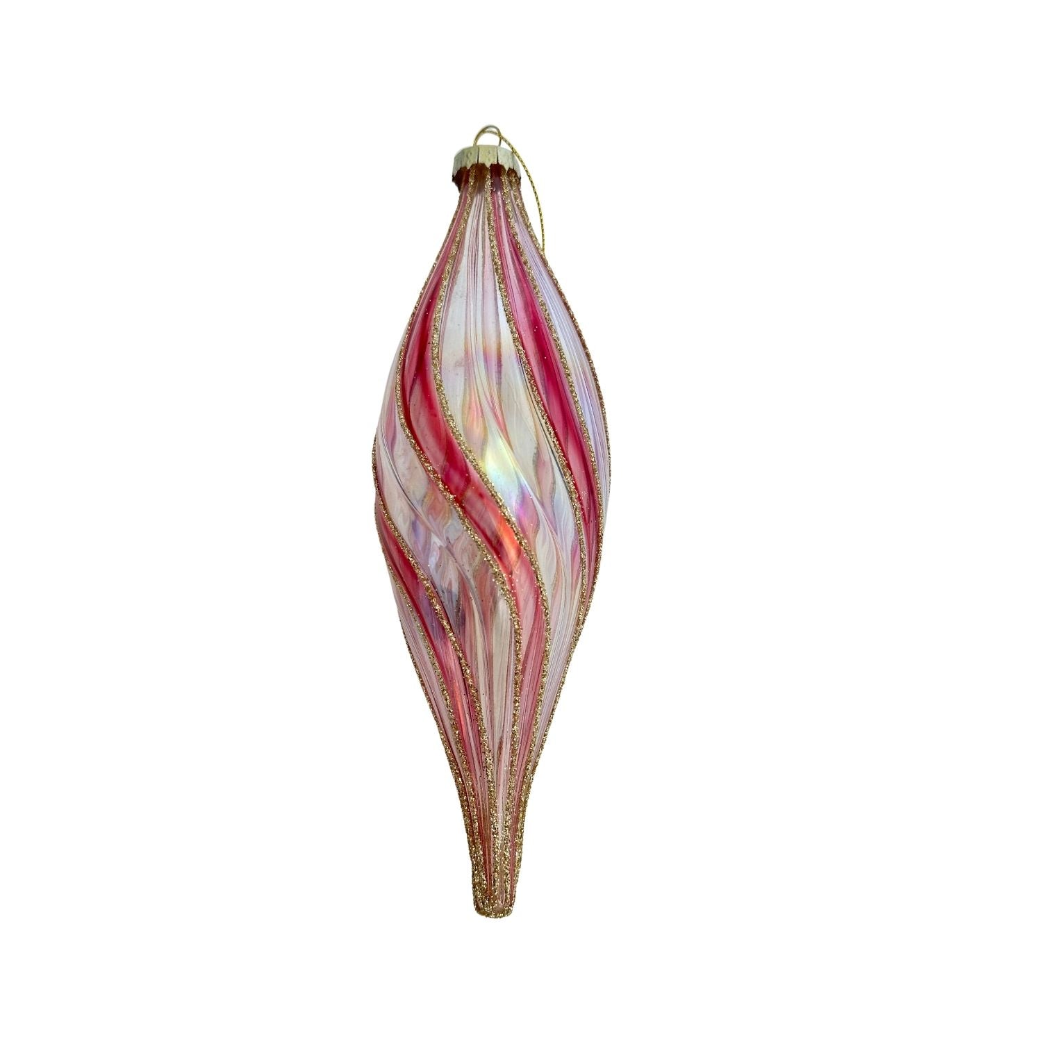 Clear Pink Sleek Long Drop Hanging - Seasonal Decor