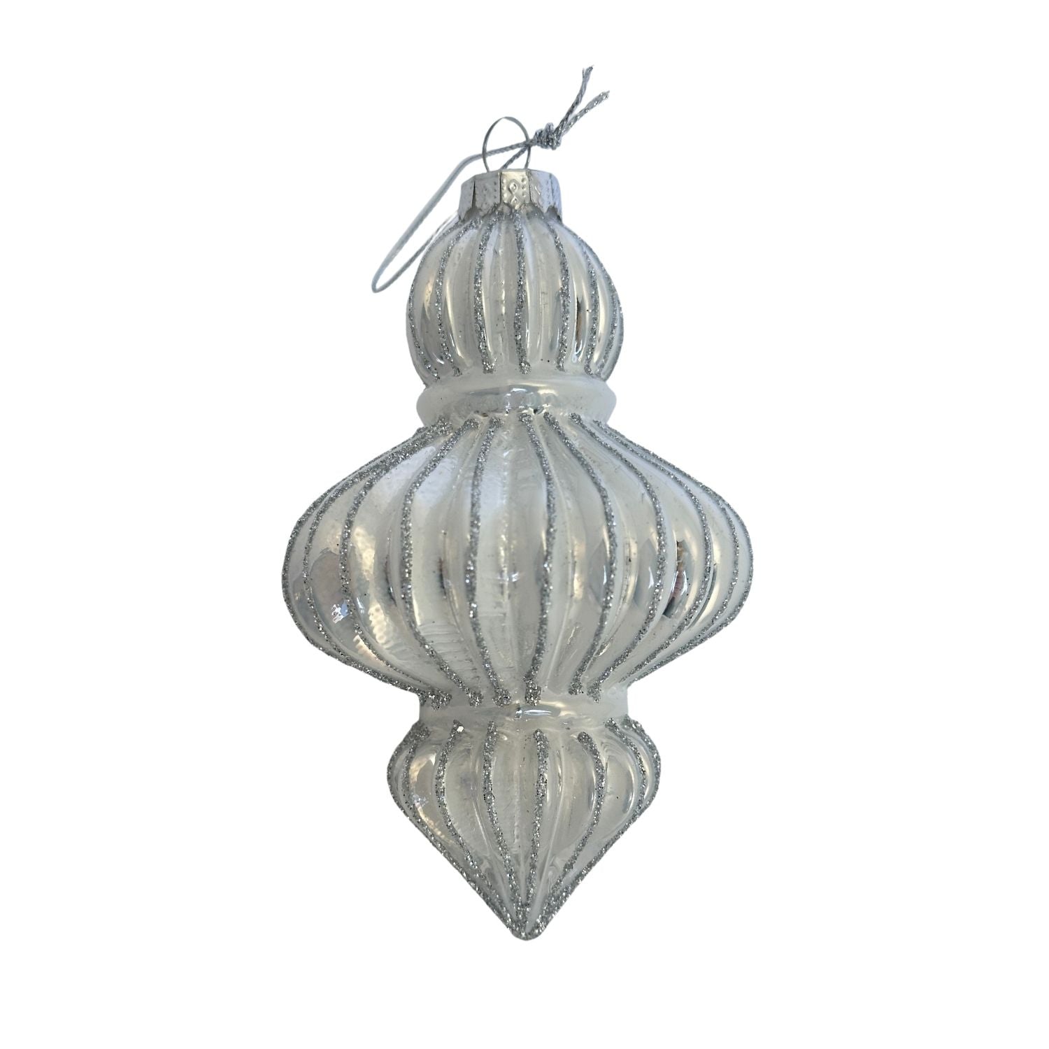 Clear Finial Hanging - Seasonal Decor