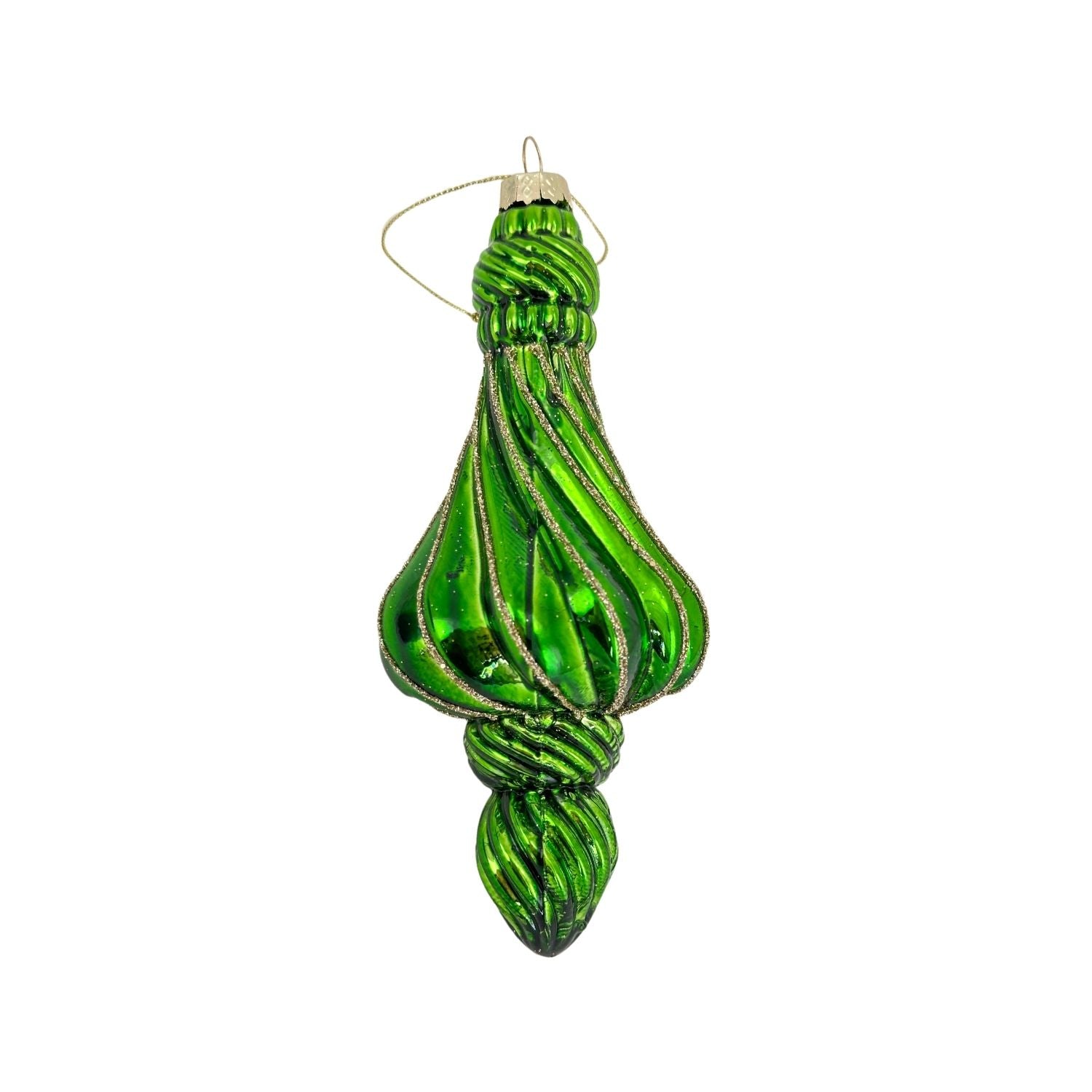 Green Finial Long Hanging - Seasonal Decor