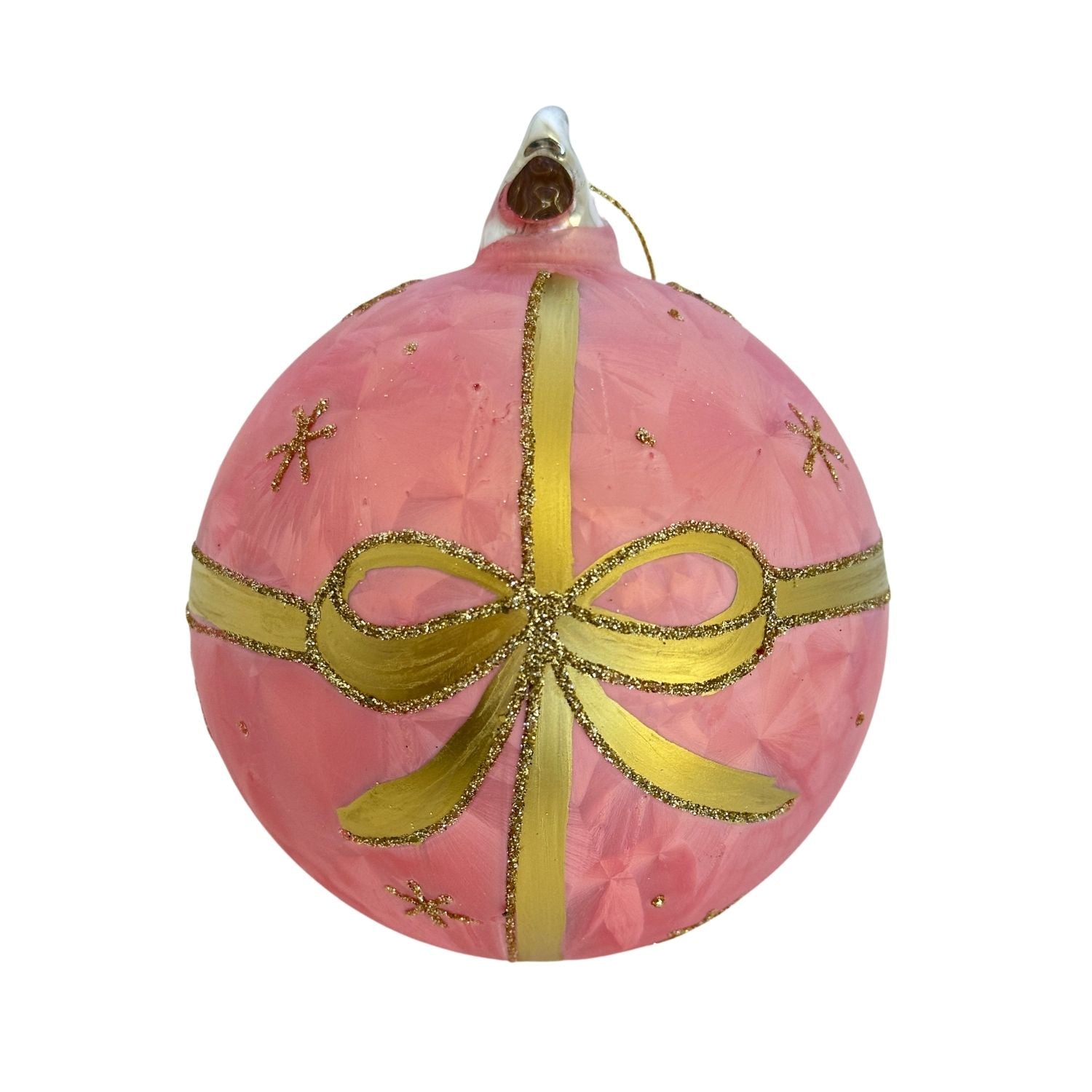 Pink Bow Ball Hanging - Seasonal Decor