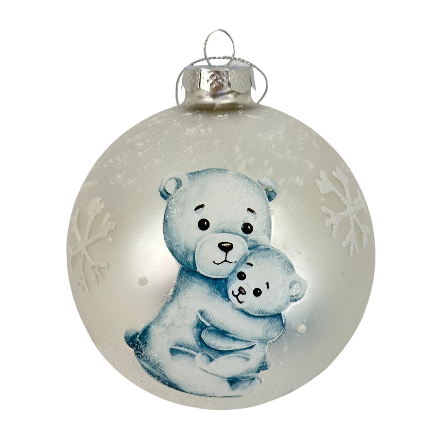 Cuddling Bear Ball Hanging - Seasonal Decor