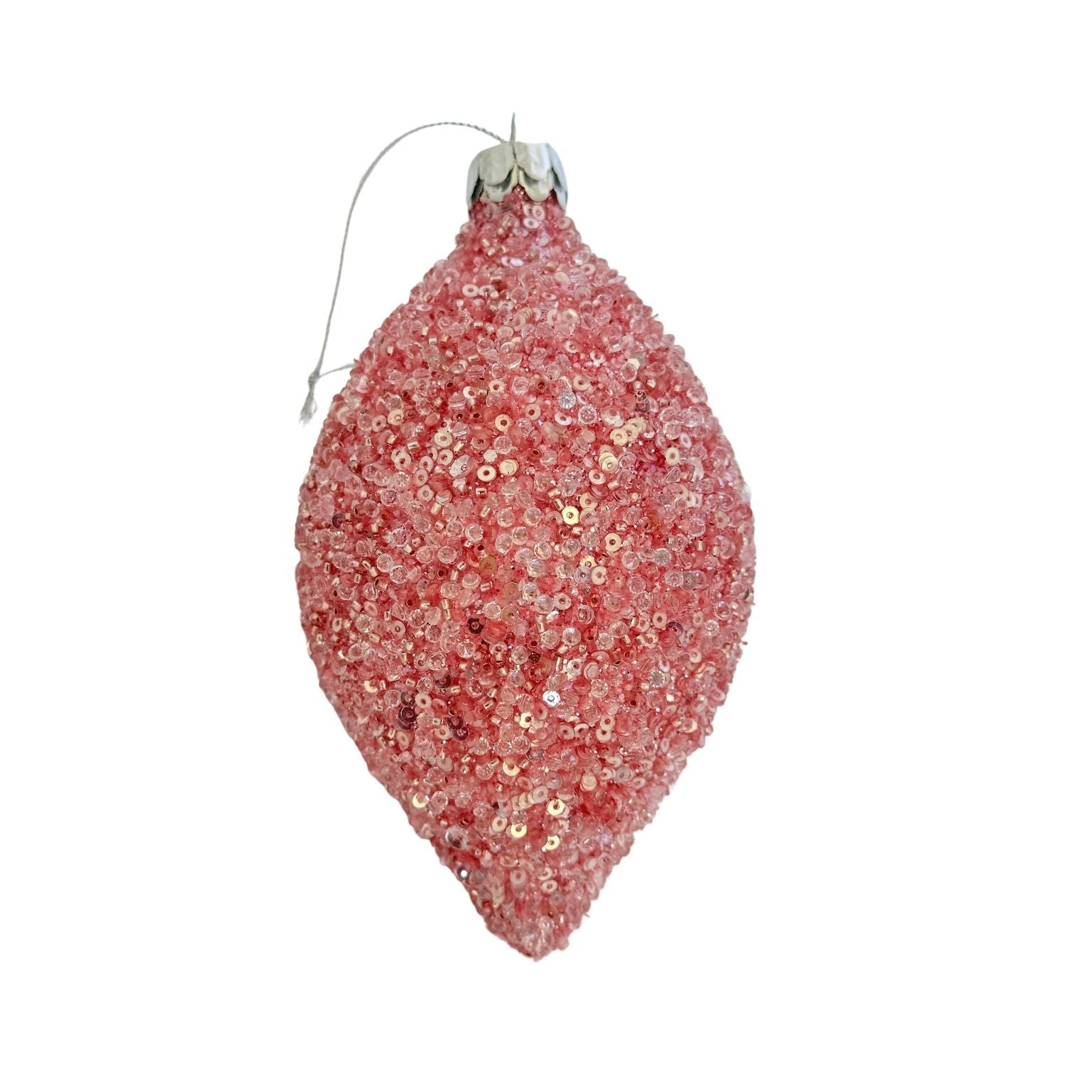 Pink Crystal Long Drop Hanging - Seasonal Decor