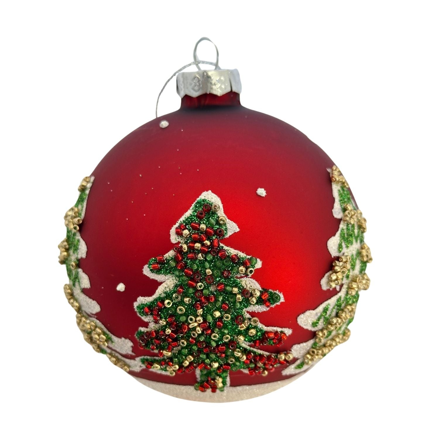 Red Tree Ball Hanging - Seasonal Decor