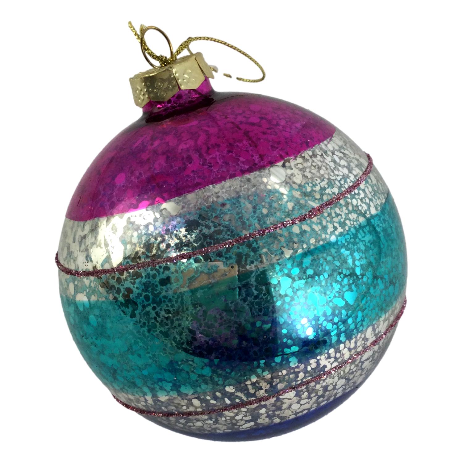 Blue Bright Ball Hanging - Seasonal Decor