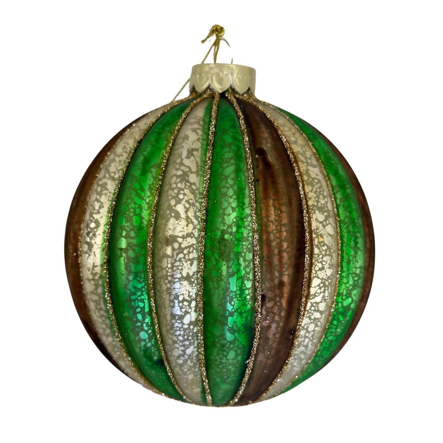 Gold Green Natural Ball Hanging - Seasonal Decor