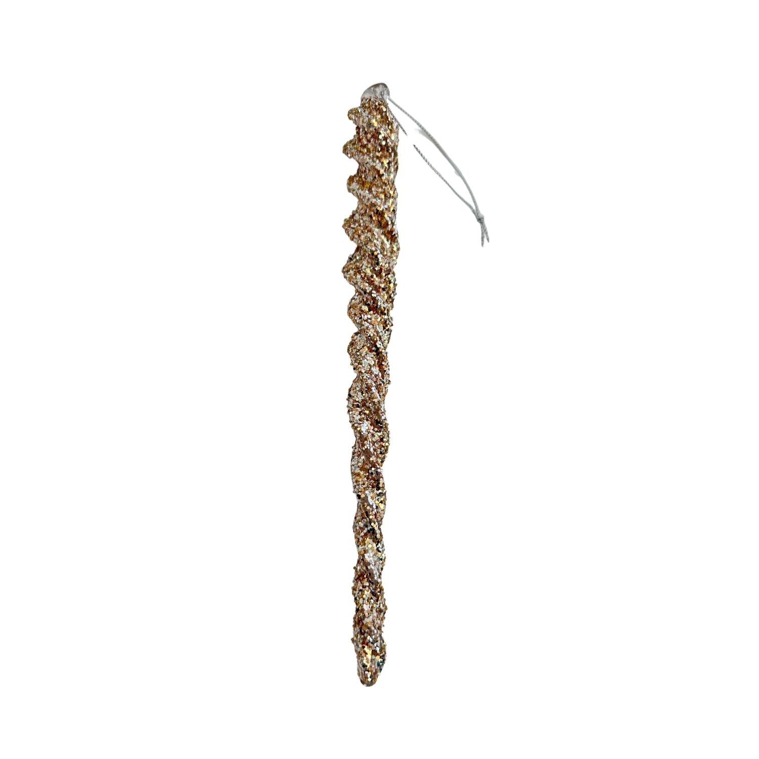 22cm Gold Icicle Hanging - Seasonal Decor