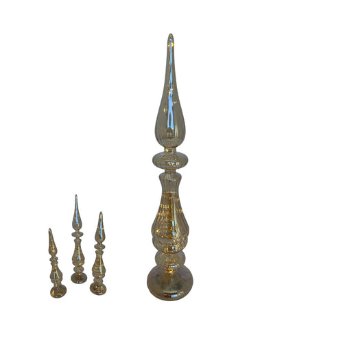 50cm Gold Finial Led Table Top - Seasonal Decor