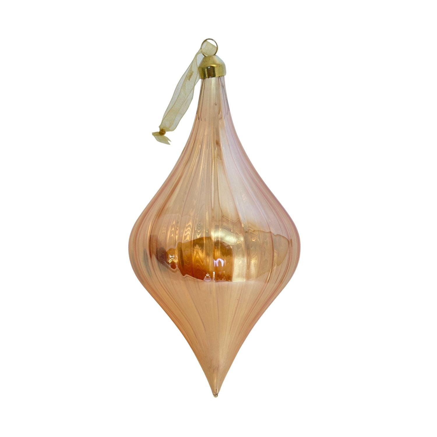 Amber Pearl Finial Hanging - Seasonal Decor