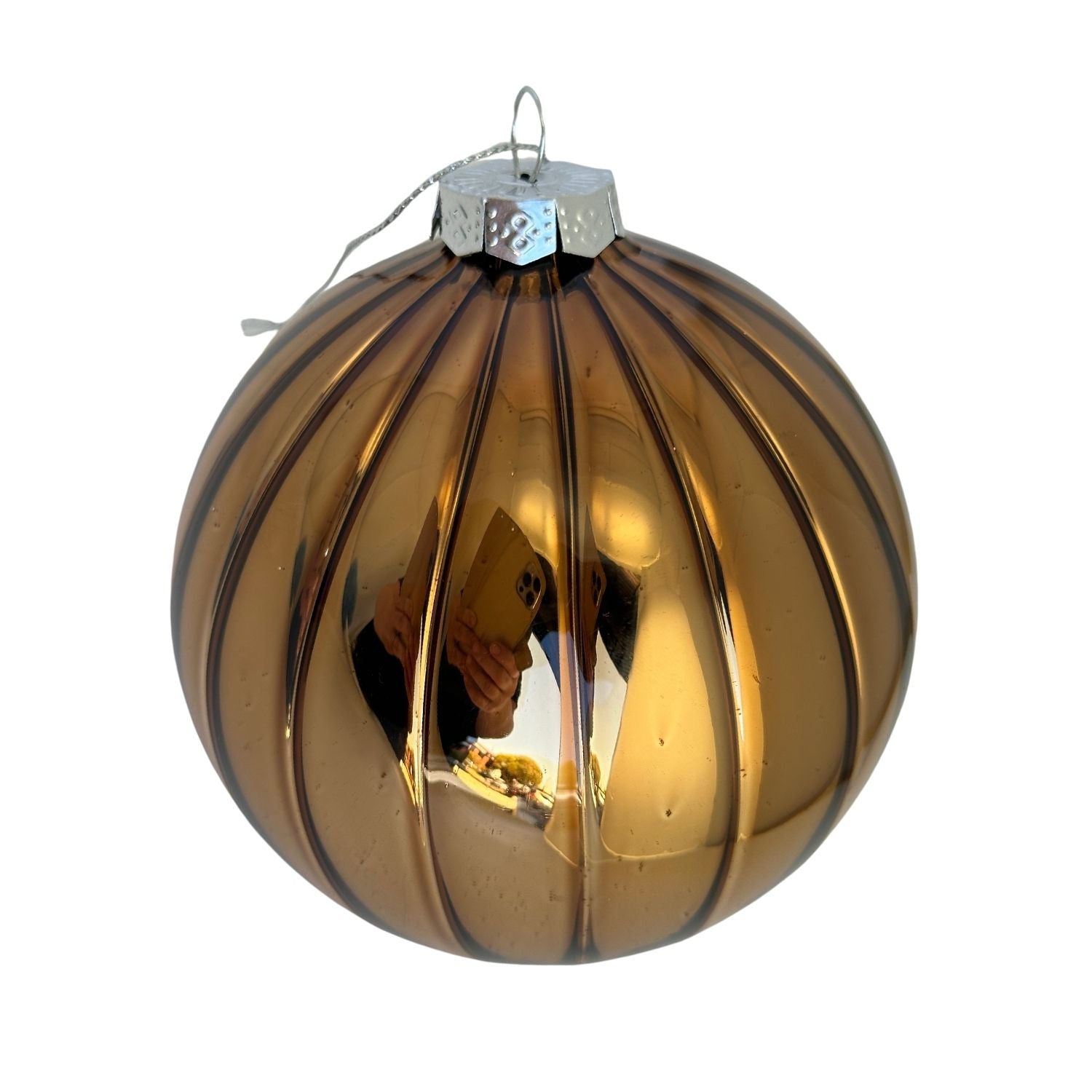Bronze Ball Hanging - Seasonal Decor