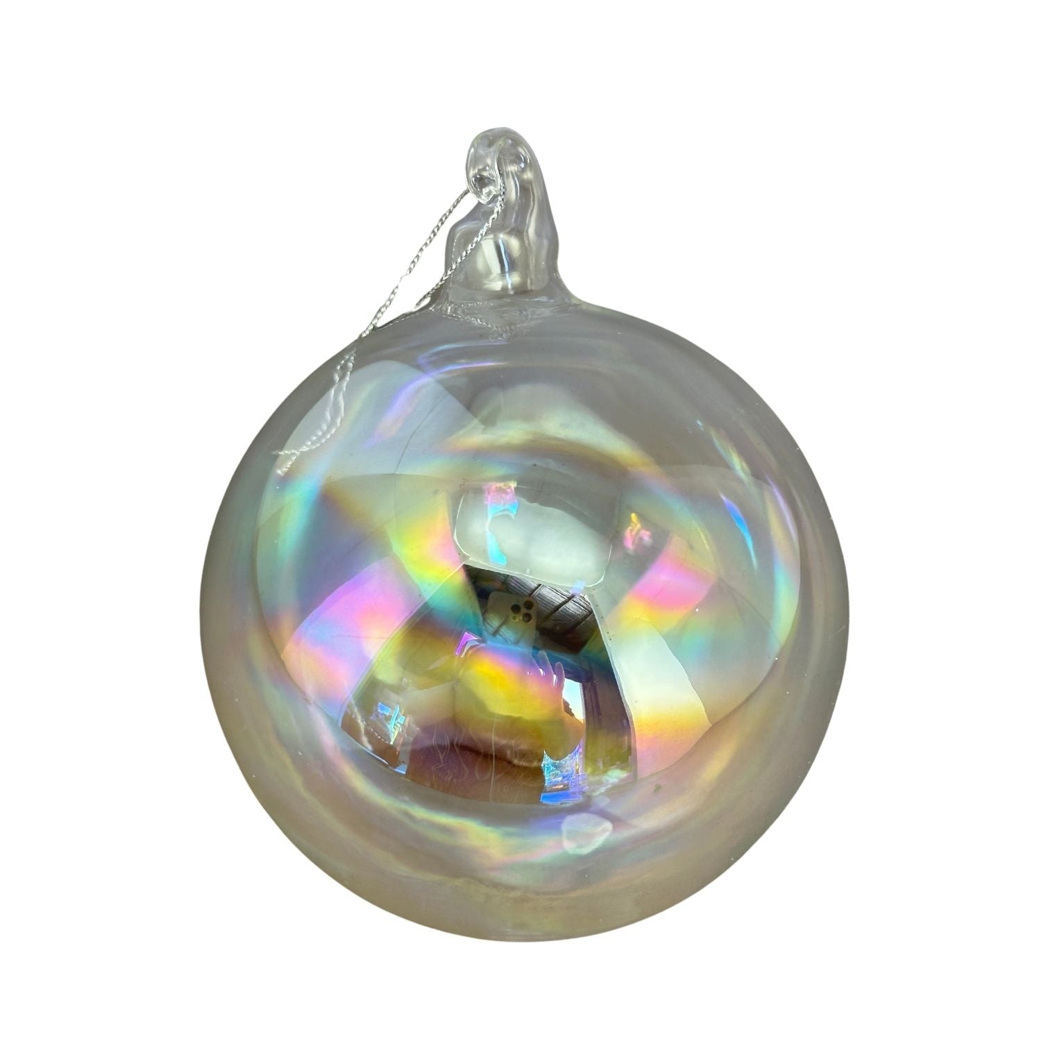 12cm Iridescent Ball Hanging - Seasonal Decor