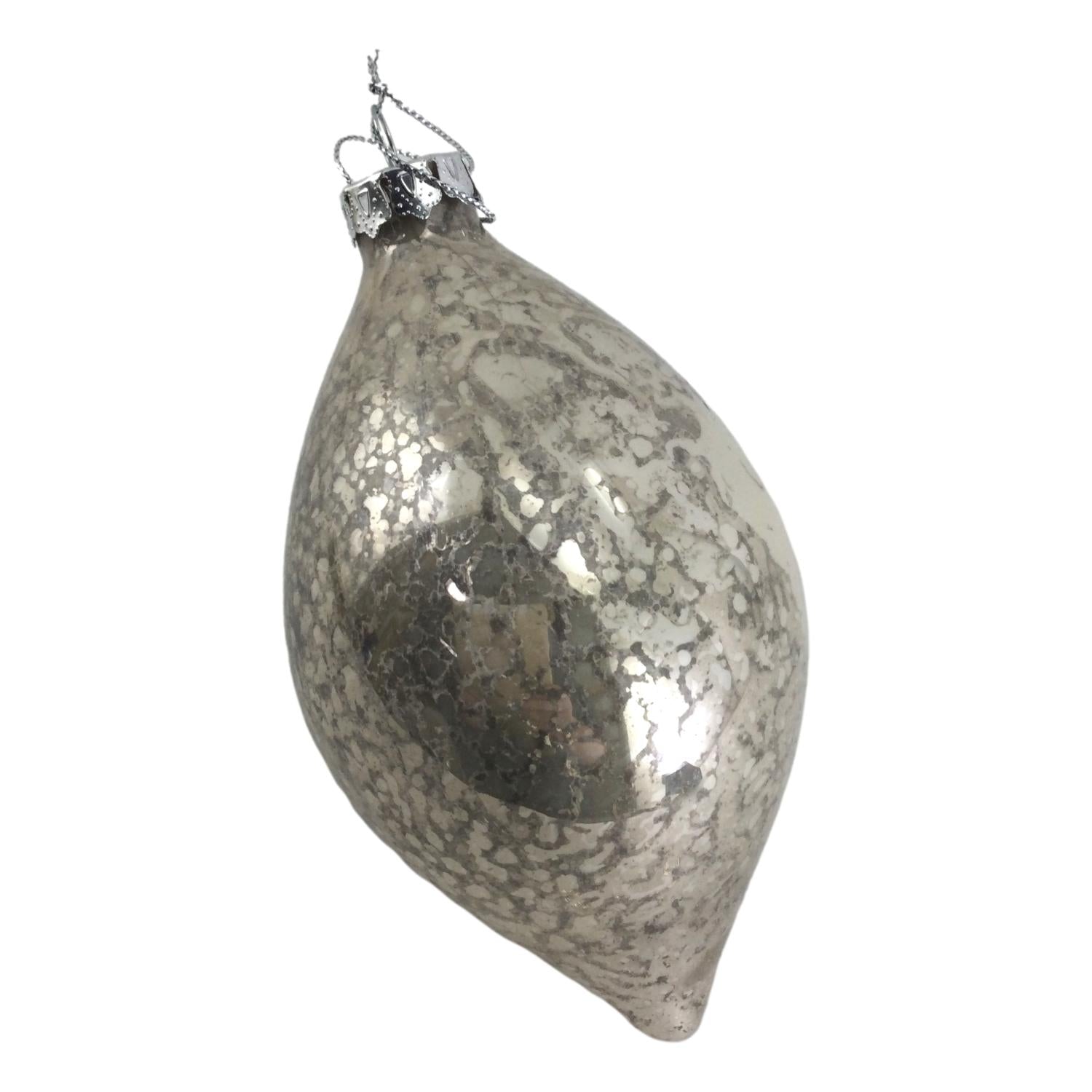 Silver Mercury Long Drop Hanging - Seasonal Decor