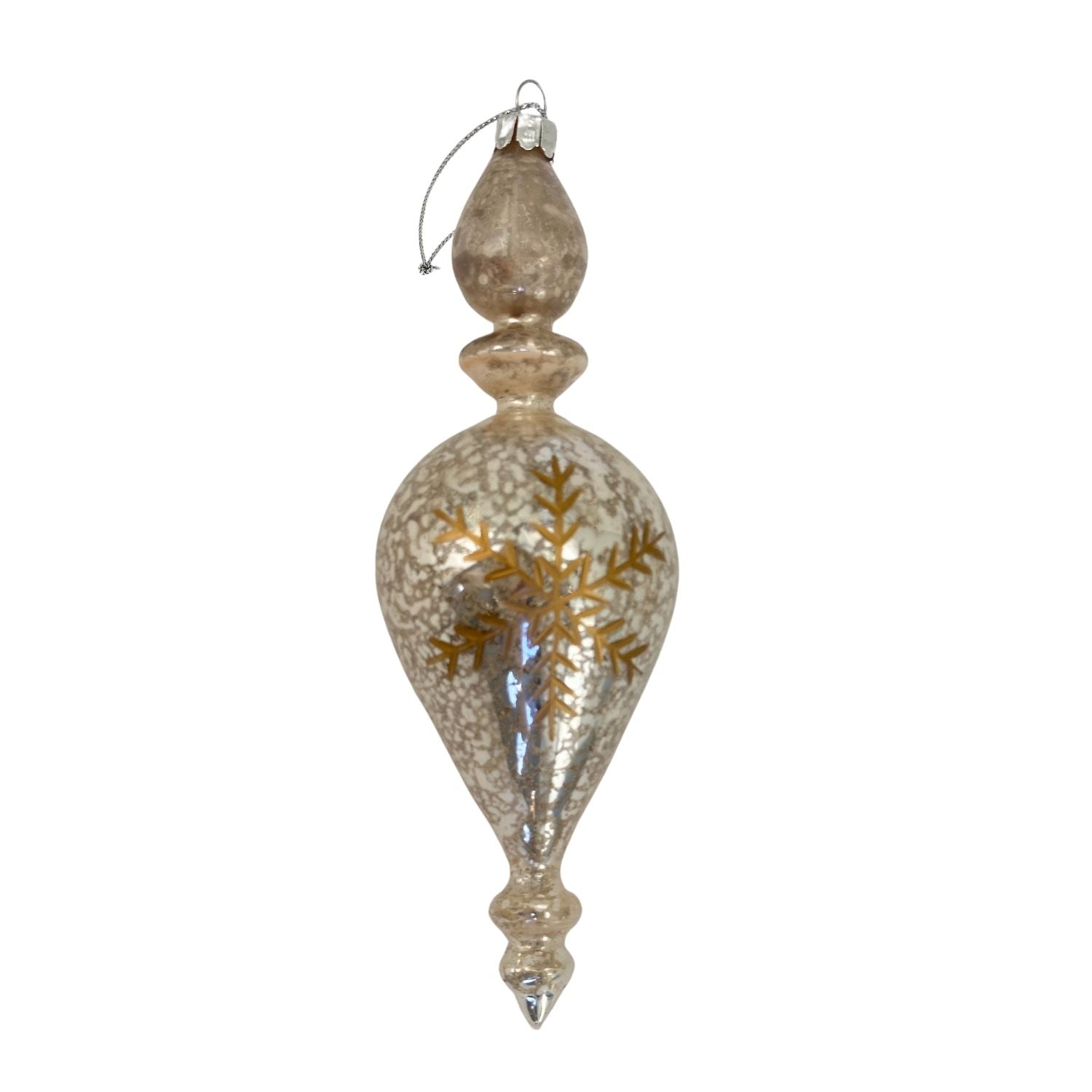Gold Mercury Finial Hanging - Seasonal Decor