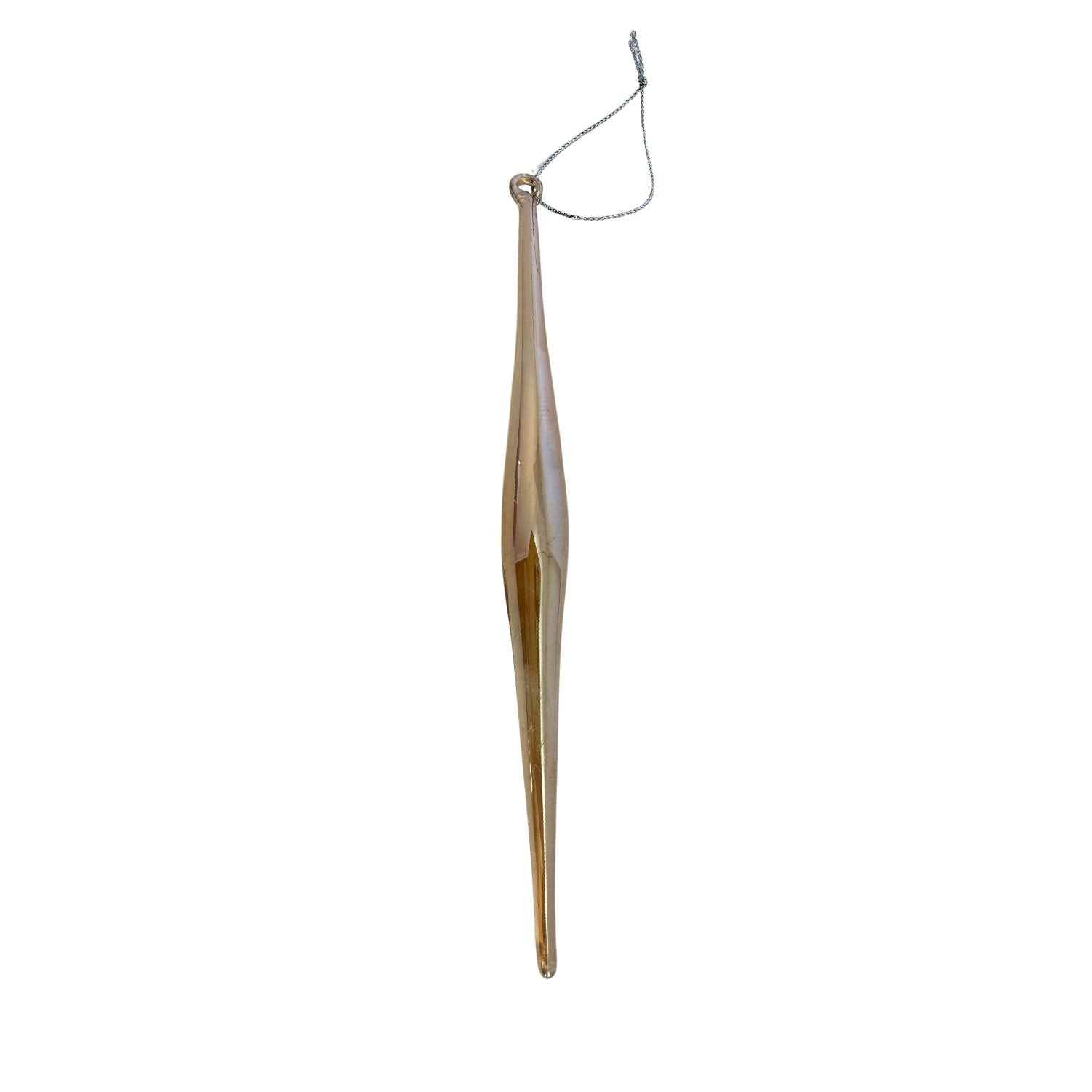18cm Amber Icicle - Seasonal Decor