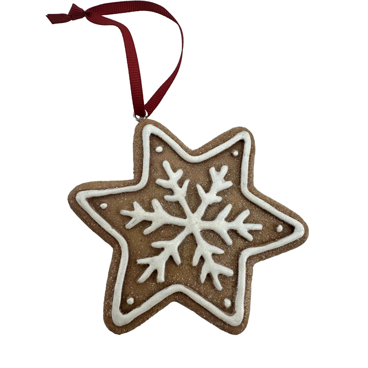 Gingerbread Snowflake Hanging - Seasonal Decor