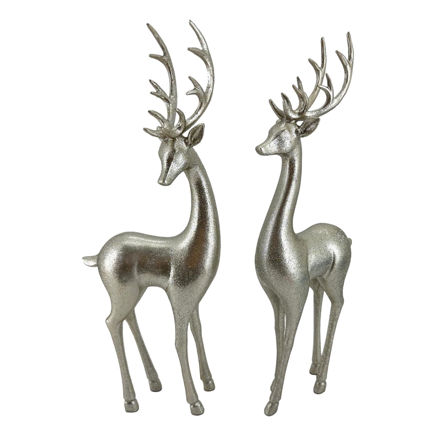 Set 2 Champagne Deers - Seasonal Decor