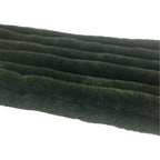 Olive Ribbed Faux Fur Table Runner - Seasonal Decor