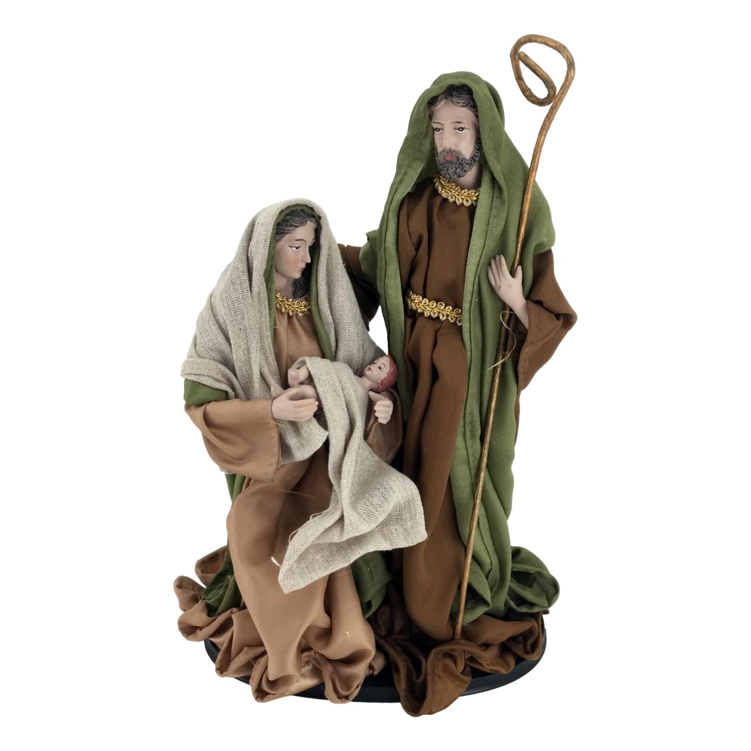 Holy Family Green Brown - Seasonal Decor