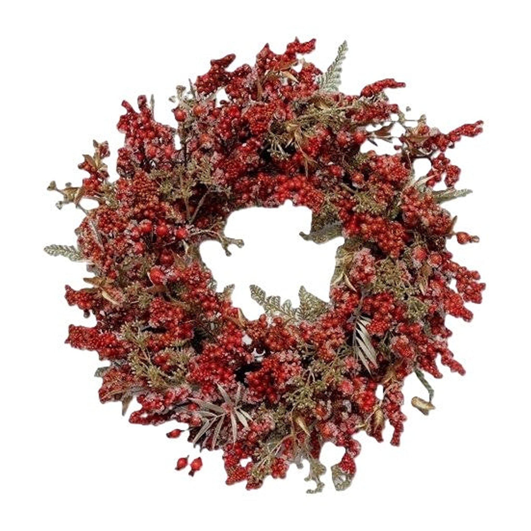 Rustic Red Berry Wreath - Seasonal Decor