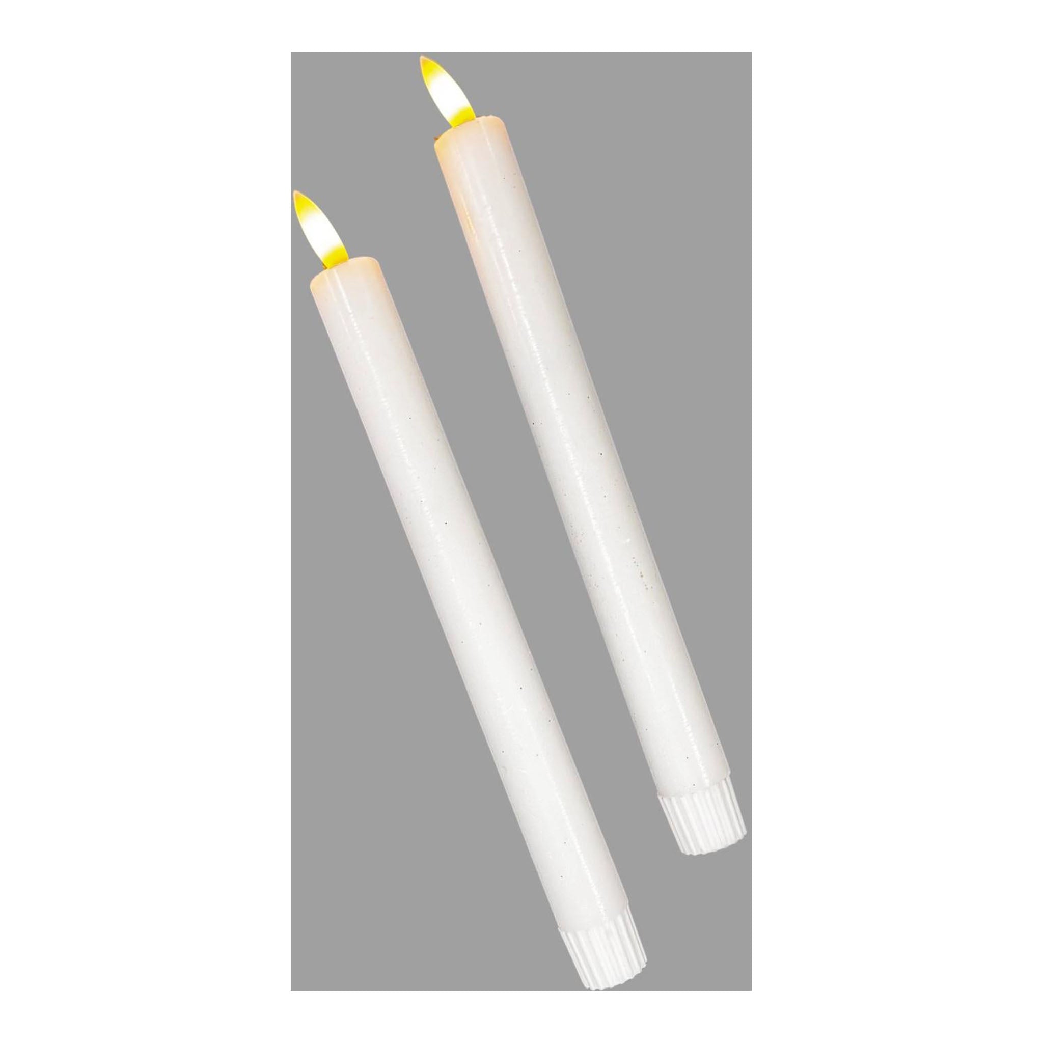 White Led Candle S/2 - Seasonal Decor