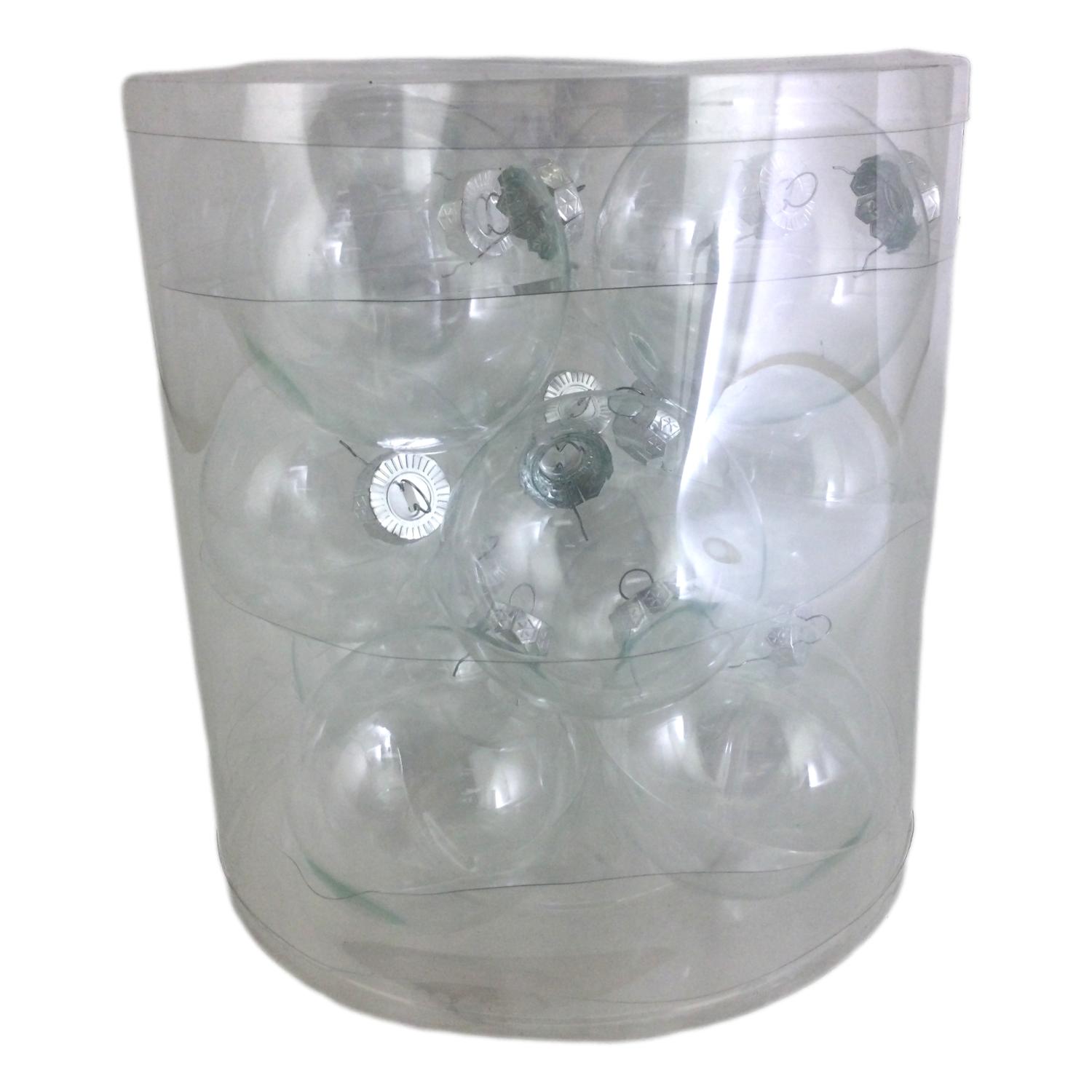 Clear Glass Ball Tub 8cm - Seasonal Decor