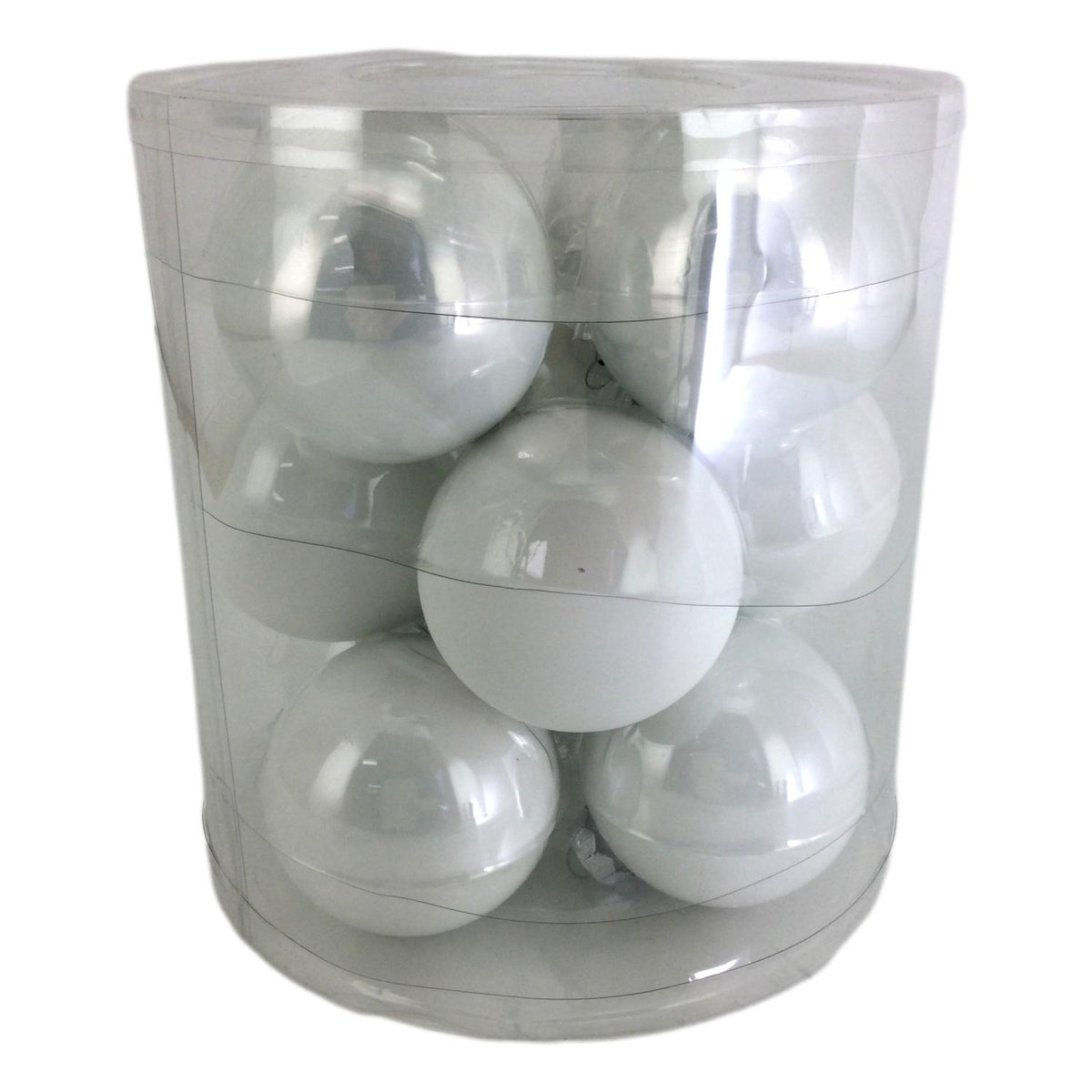 White Glass Ball Tub 8cm