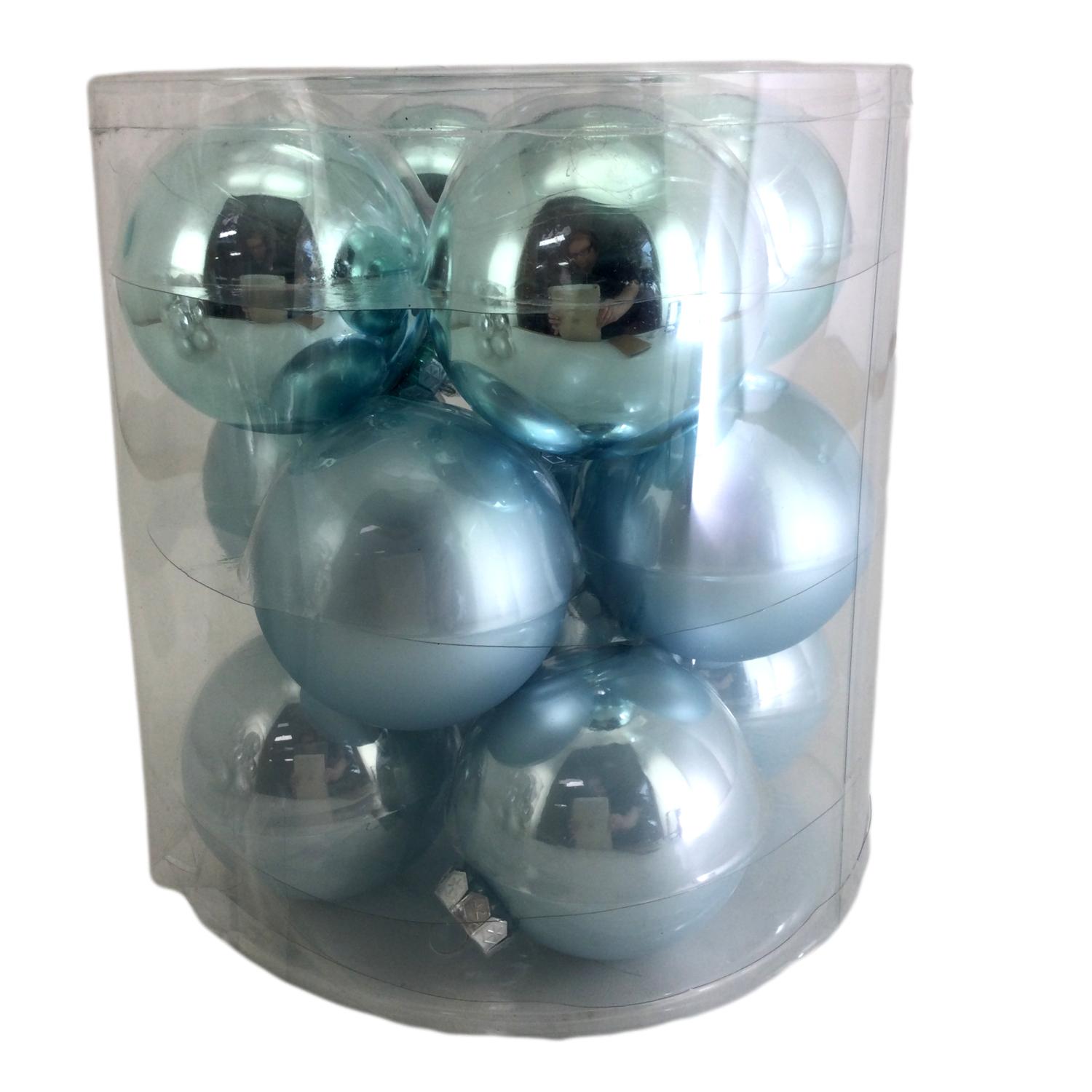 Blue Glass Ball Tub 8cm - Seasonal Decor