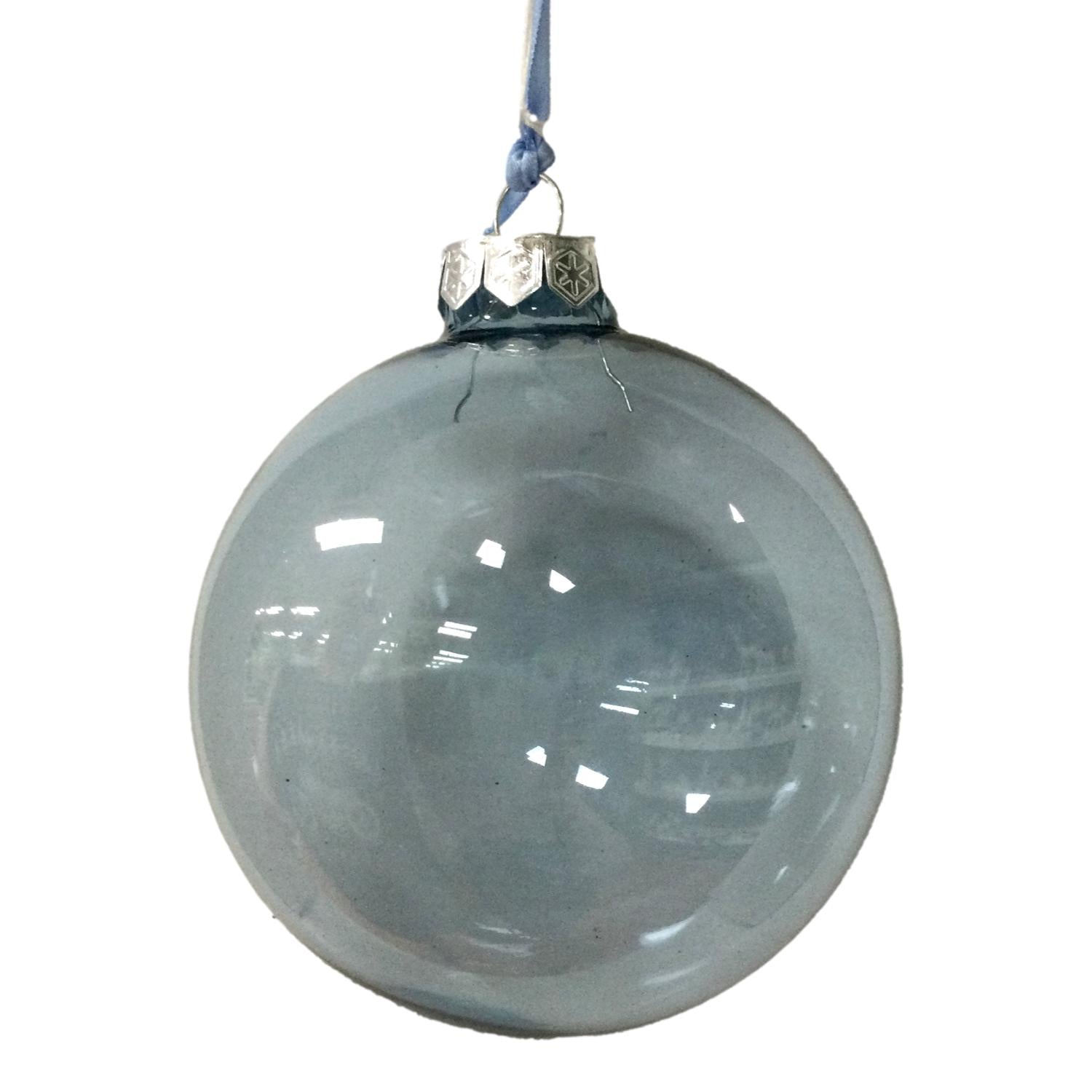Silver Glass Ball 10cm - Seasonal Decor