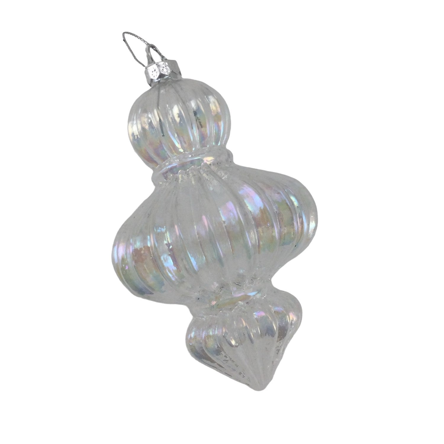 13.5cm Iridescent Finial - Seasonal Decor