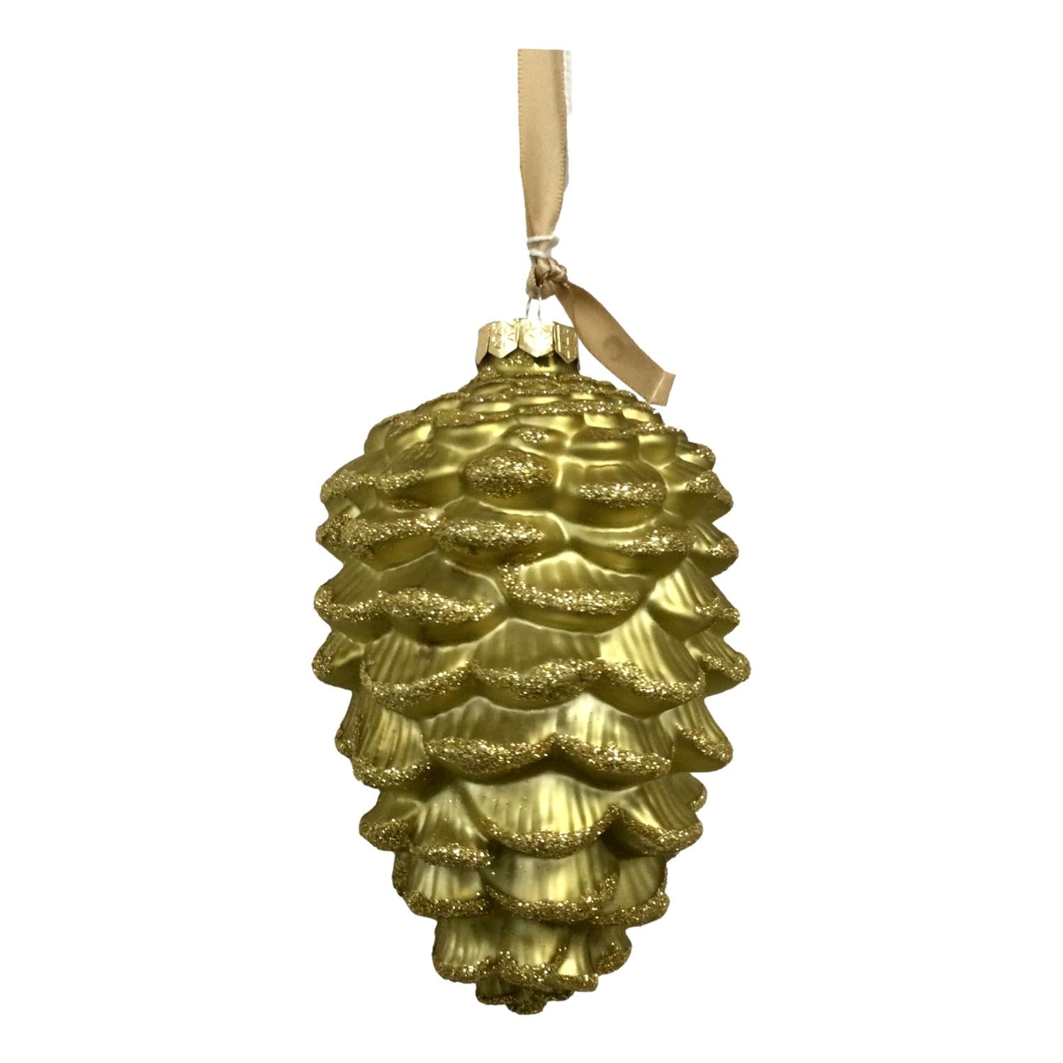 Gold Glass Pinecone - Seasonal Decor