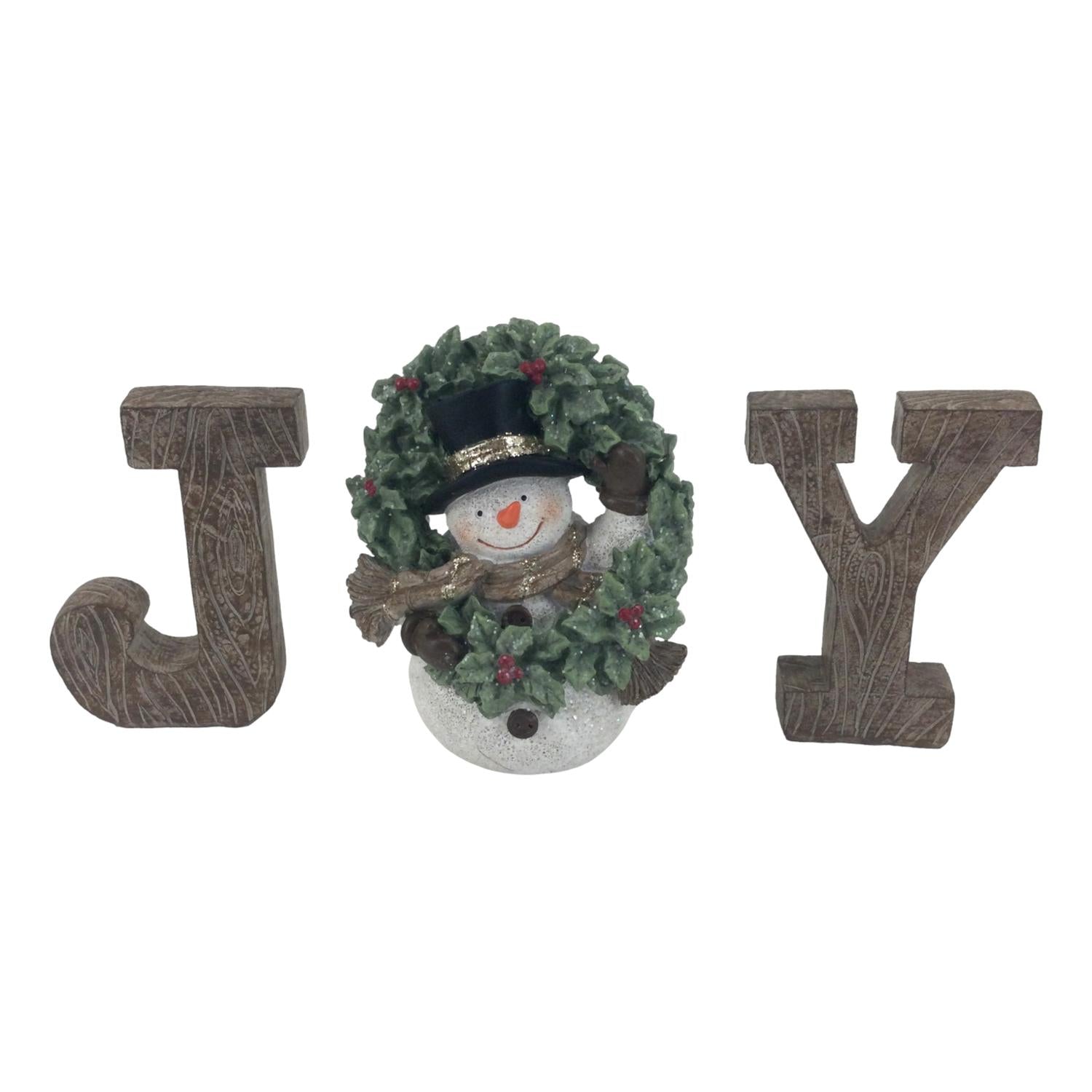 Joy Snowman Letters - Seasonal Decor
