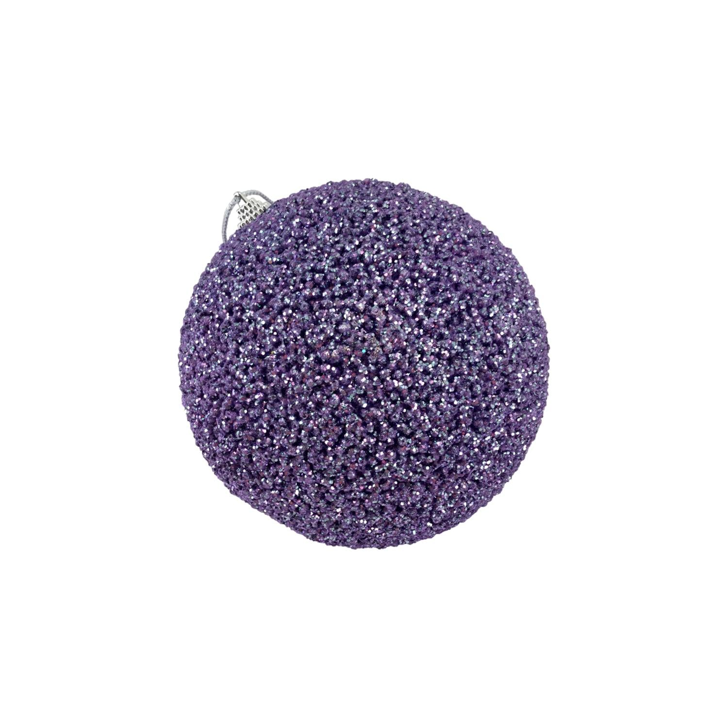Lilac Small Glitter Ball - Seasonal Decor