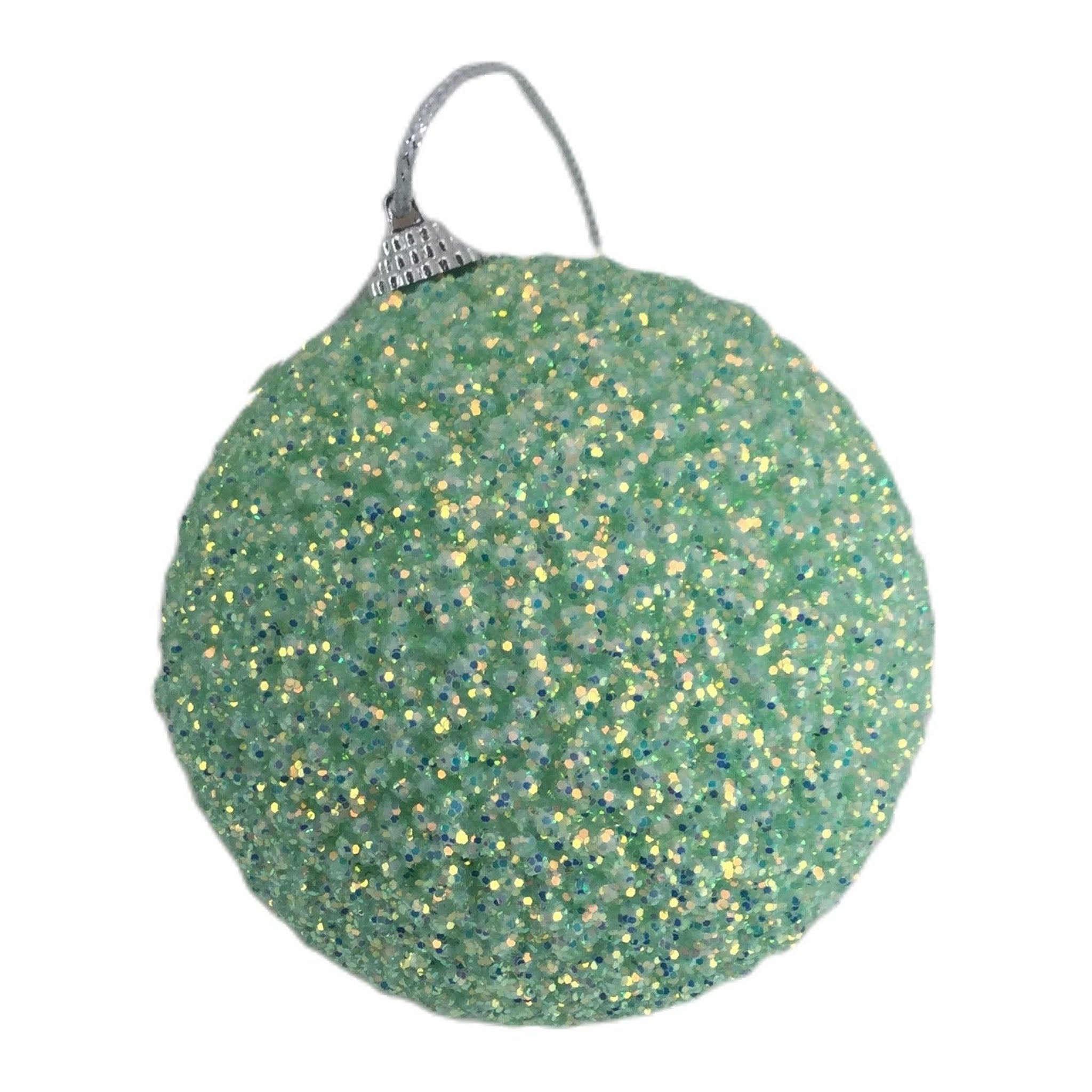 Mint Small Glitter Ball - Seasonal Decor