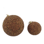 Copper Medium Glitter Ball - Seasonal Decor