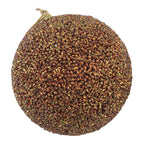 Copper Medium Glitter Ball - Seasonal Decor