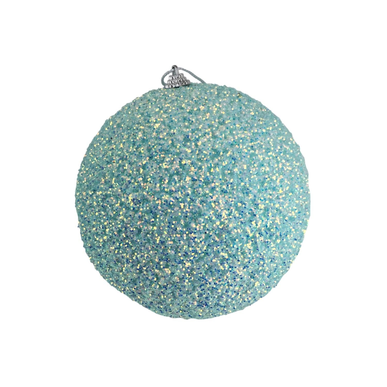 Blue Medium Glitter Ball - Seasonal Decor