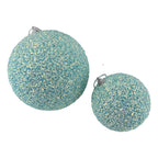Blue Medium Glitter Ball - Seasonal Decor