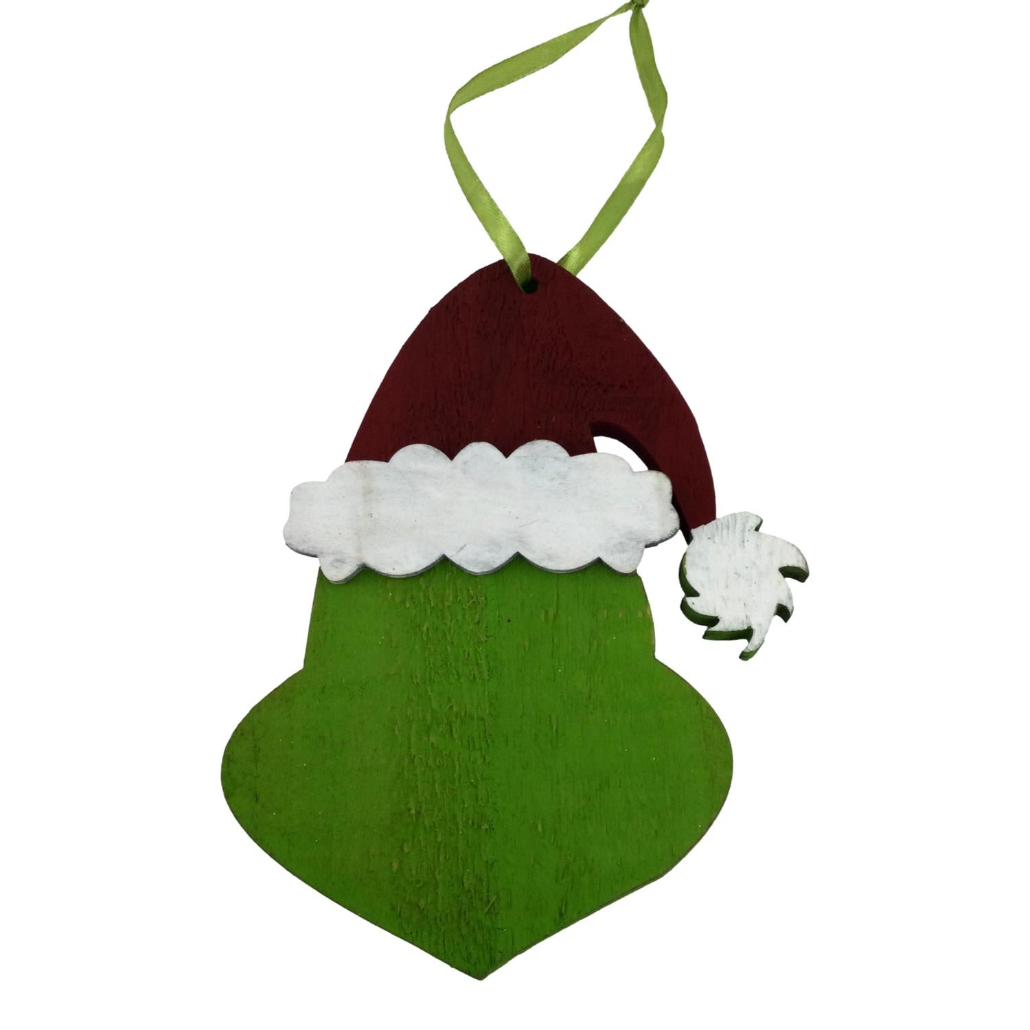 Green Red Hat Hanging 15cm - Seasonal Decor