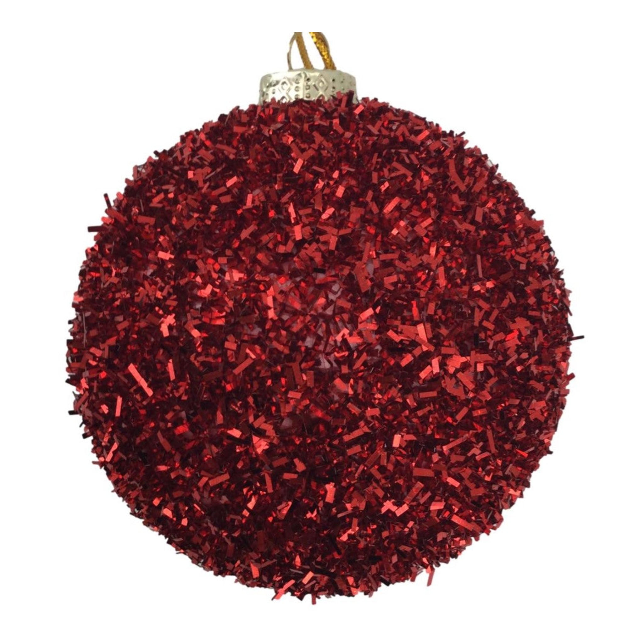 4 Pcs 10cm Red Ball - Seasonal Decor