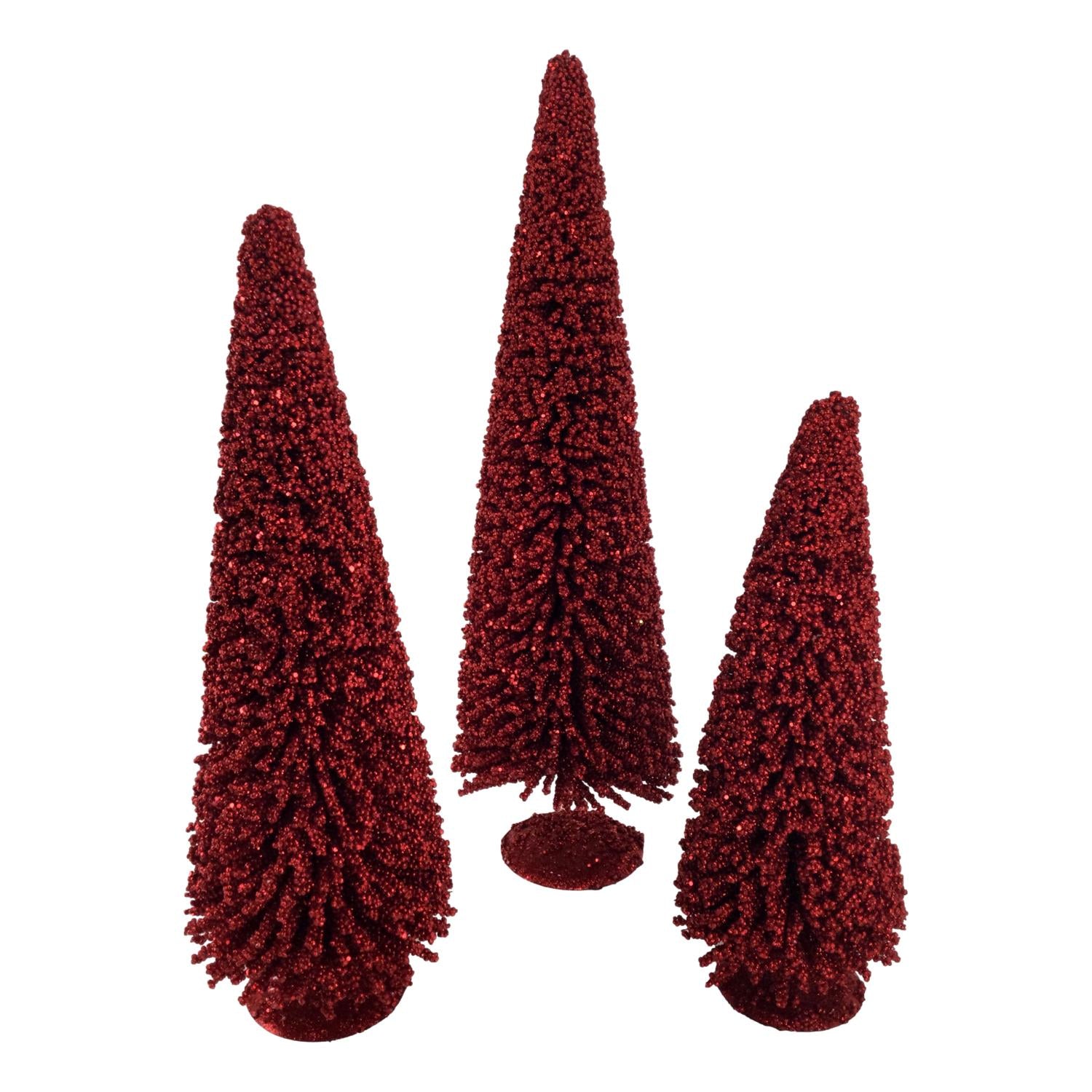 50cm Red Brush Tree - Seasonal Decor