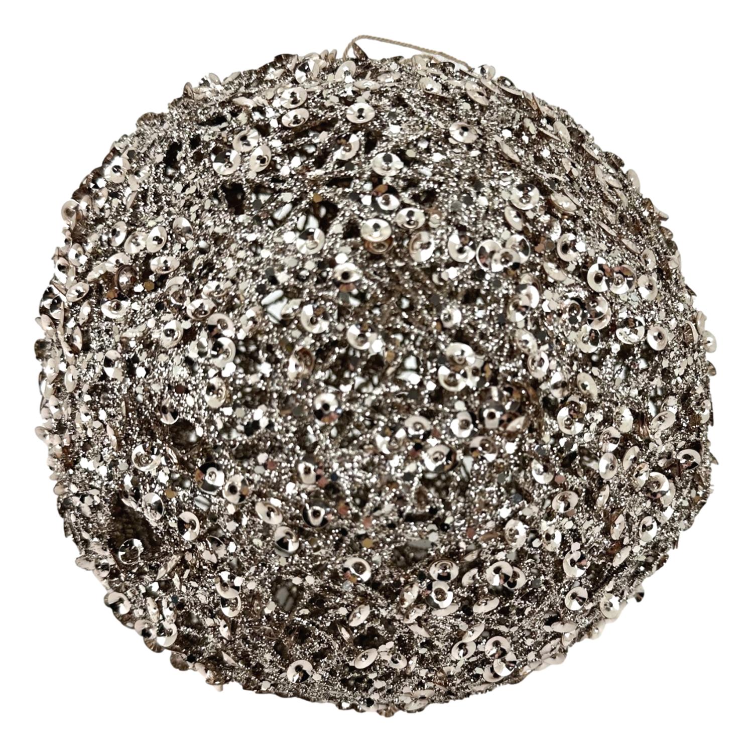 20cm Champ Glitter Ball - Seasonal Decor