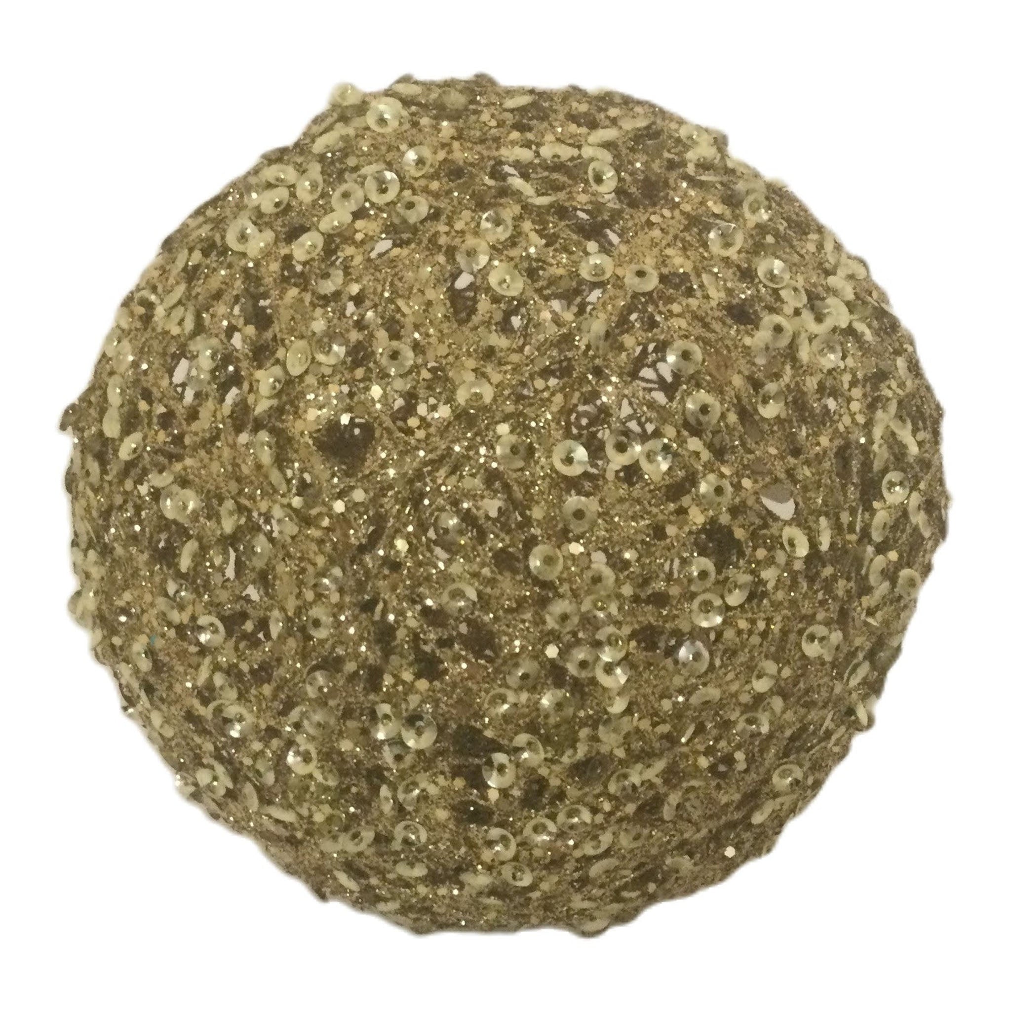 20cm Gold Glitter Ball - Seasonal Decor