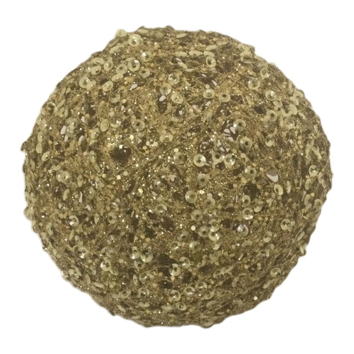 20cm Gold Glitter Ball - Seasonal Decor