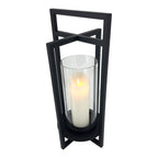 51cm Black Metal Lantern - Seasonal Decor