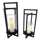 51cm Black Metal Lantern - Seasonal Decor