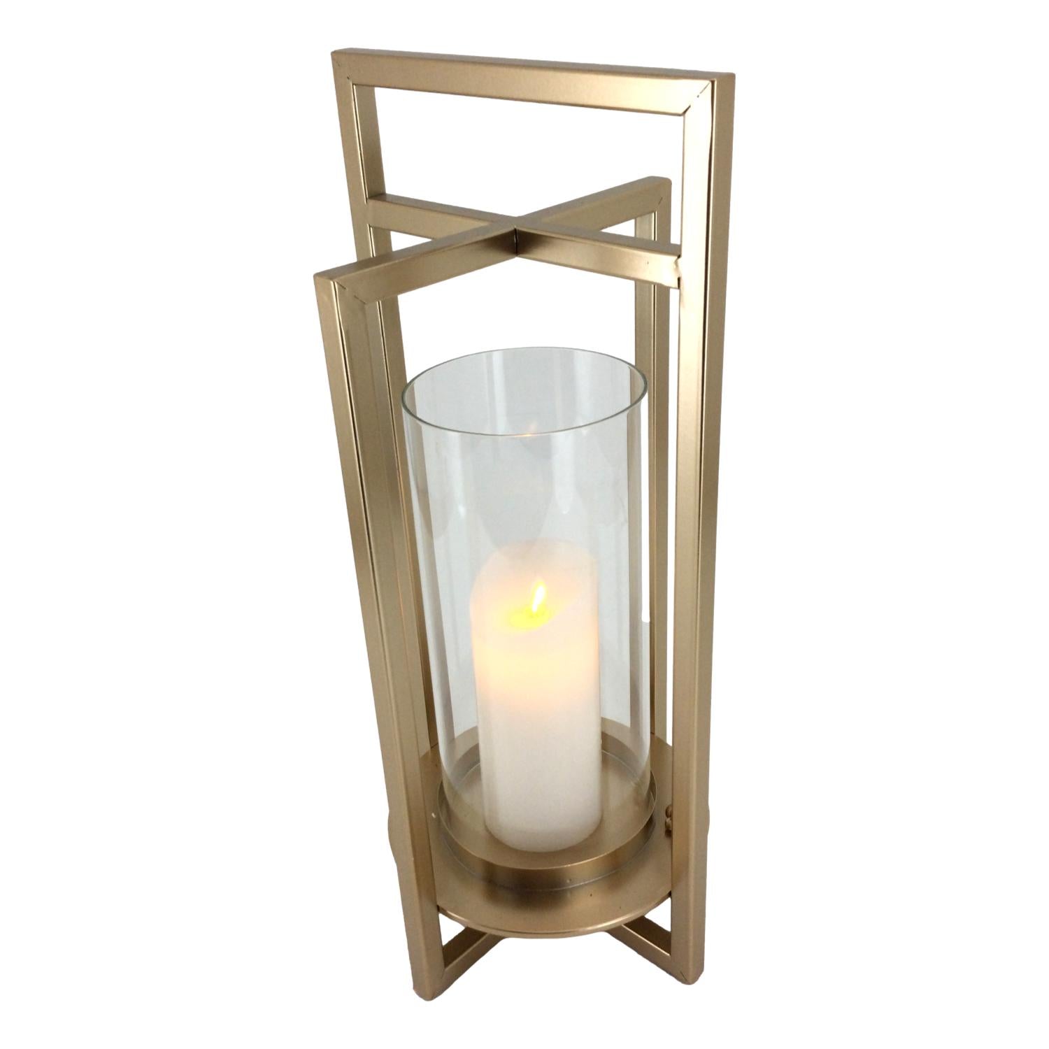 51cm Gold Metal Lantern - Seasonal Decor