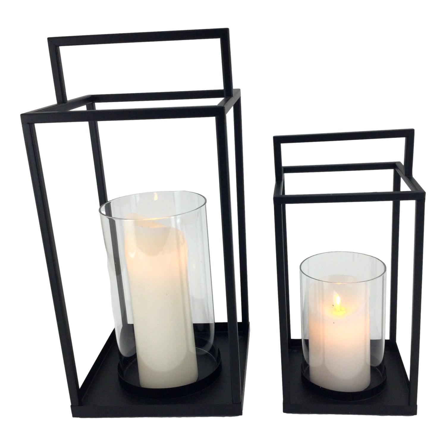 15cm Black Metal Lantern - Seasonal Decor