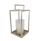15cm Champagne Metal Lantern - Seasonal Decor