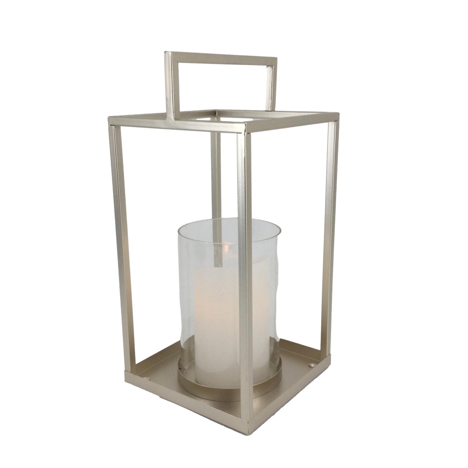 15cm Champagne Metal Lantern - Seasonal Decor